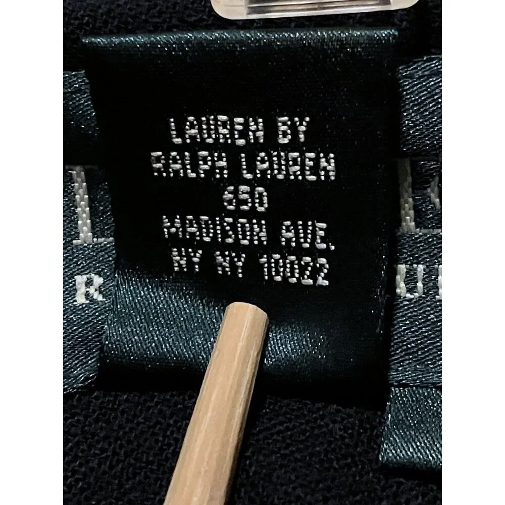 Vintage Lauren Ralph Lauren  Blazer 14 Gold Crown Crest Rugby Preppy 100% Wool - Picture 8 of 10